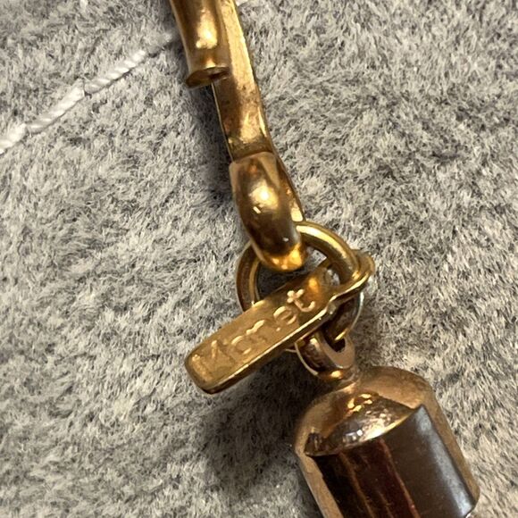 Vintage Signed Monet Enamel Garland Series Floral Book Piece Collar Necklace - Picture 9 of 10